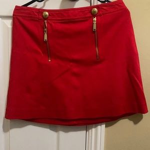 Express red skirt size 10